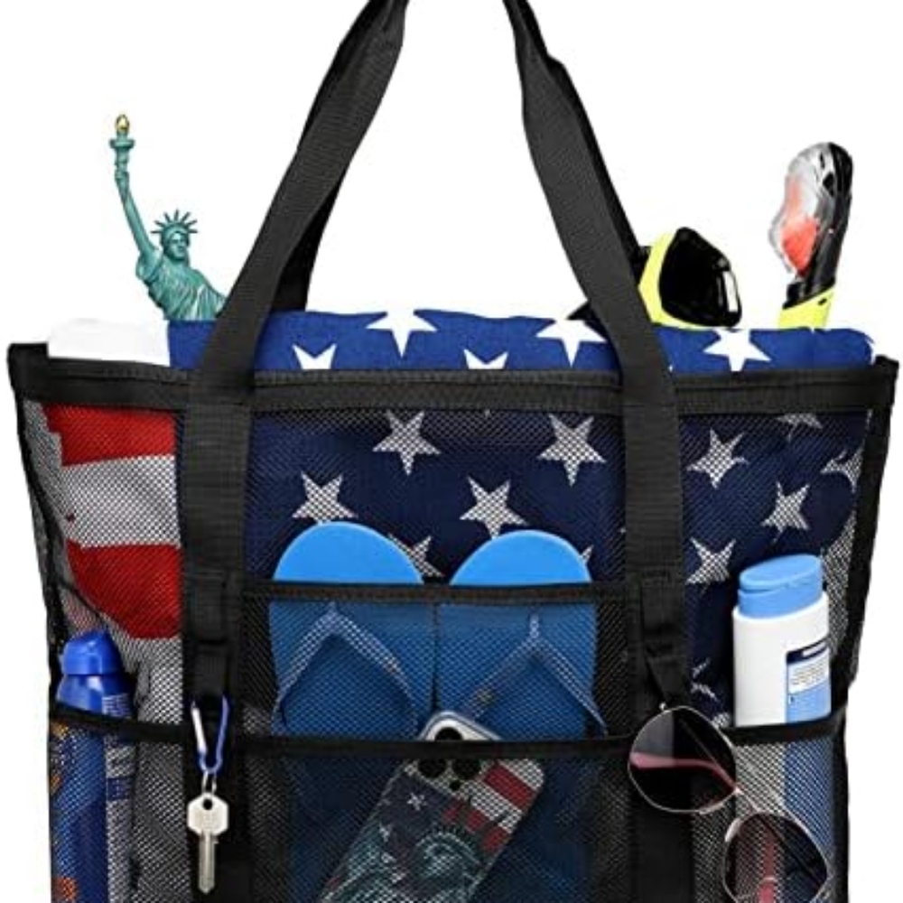 Baleine New large black grocery/beach bag